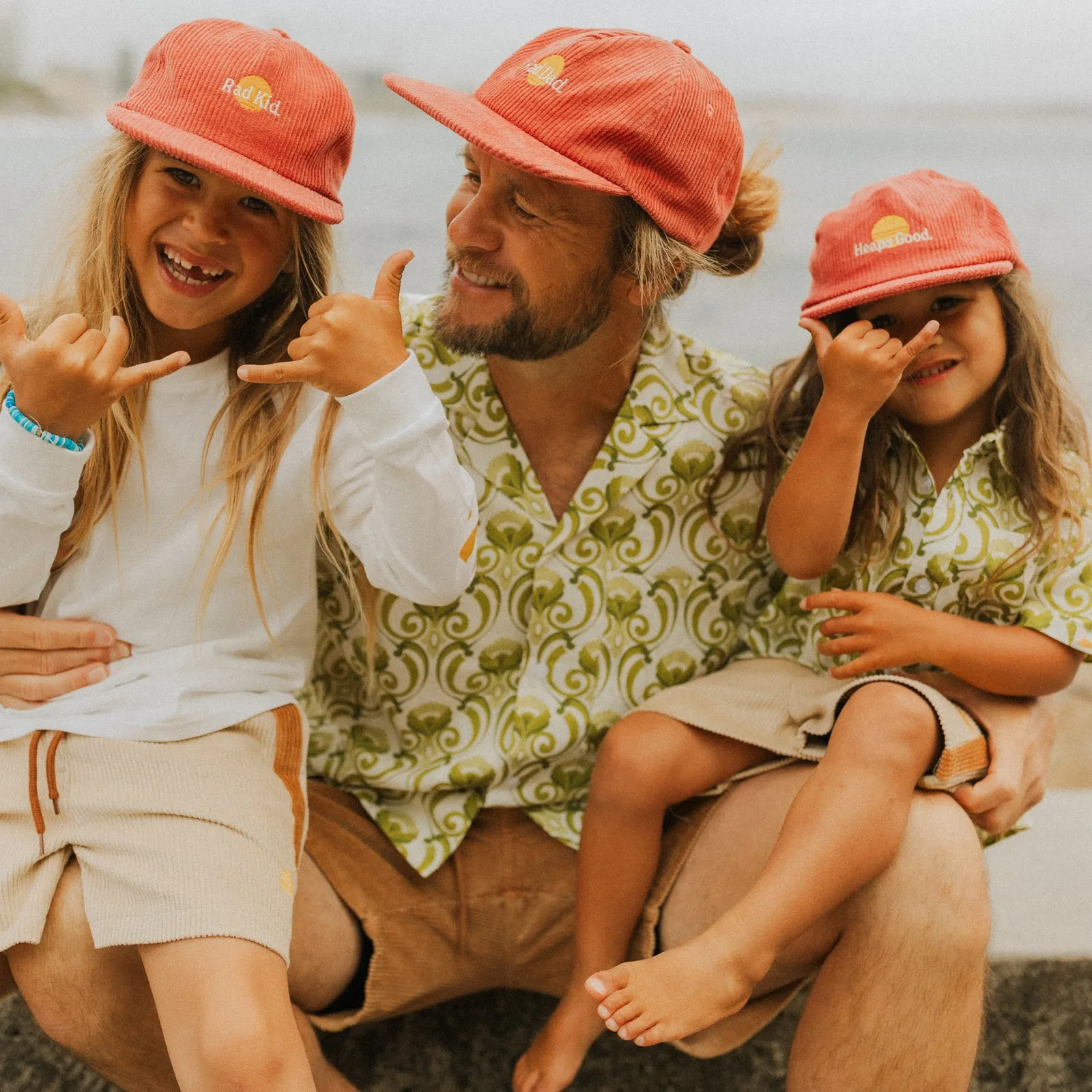 Rad Dad Pinch Front Cord Cap - Eco Red