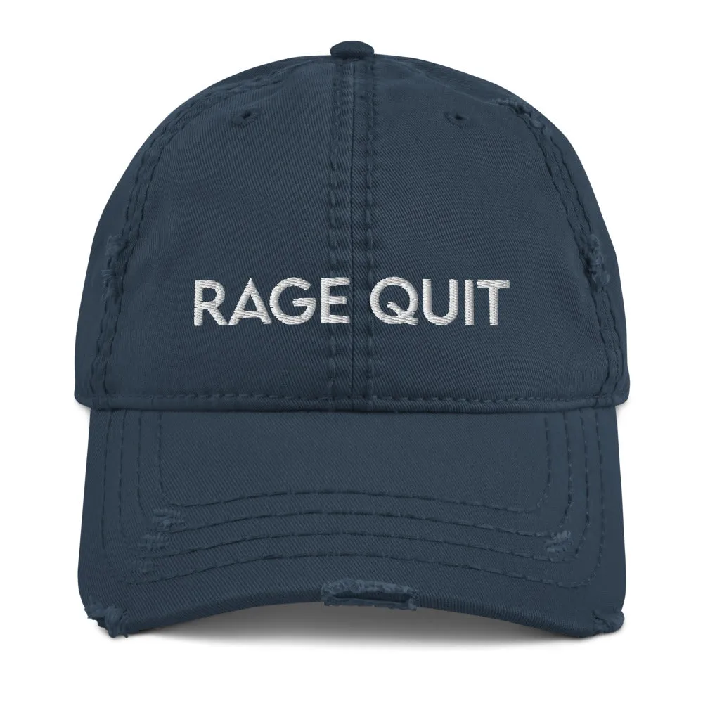 Rage Quit | Distressed Dad Hat