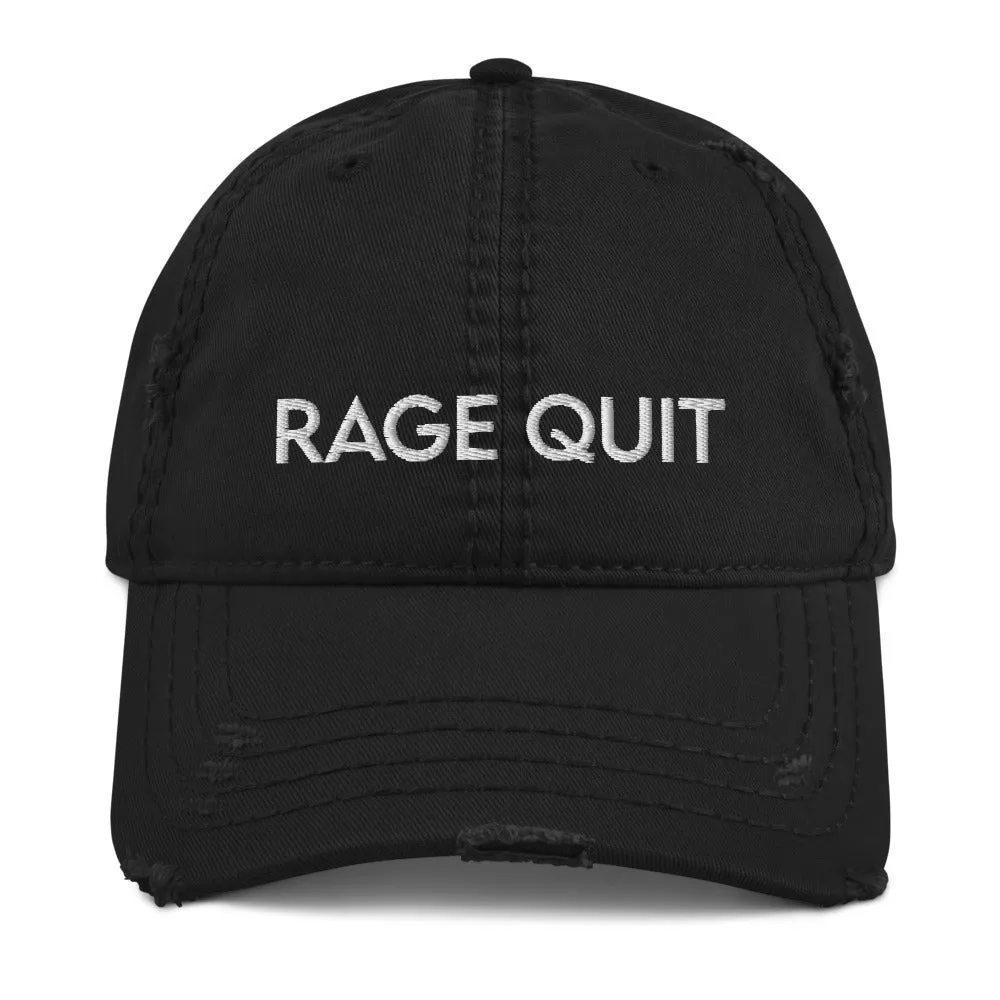 Rage Quit | Distressed Dad Hat