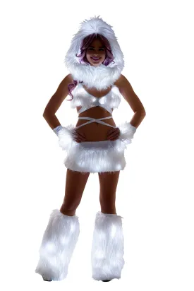 Rave FF430 - Faux fur Light-Up Infinity Hood - J. Valentine