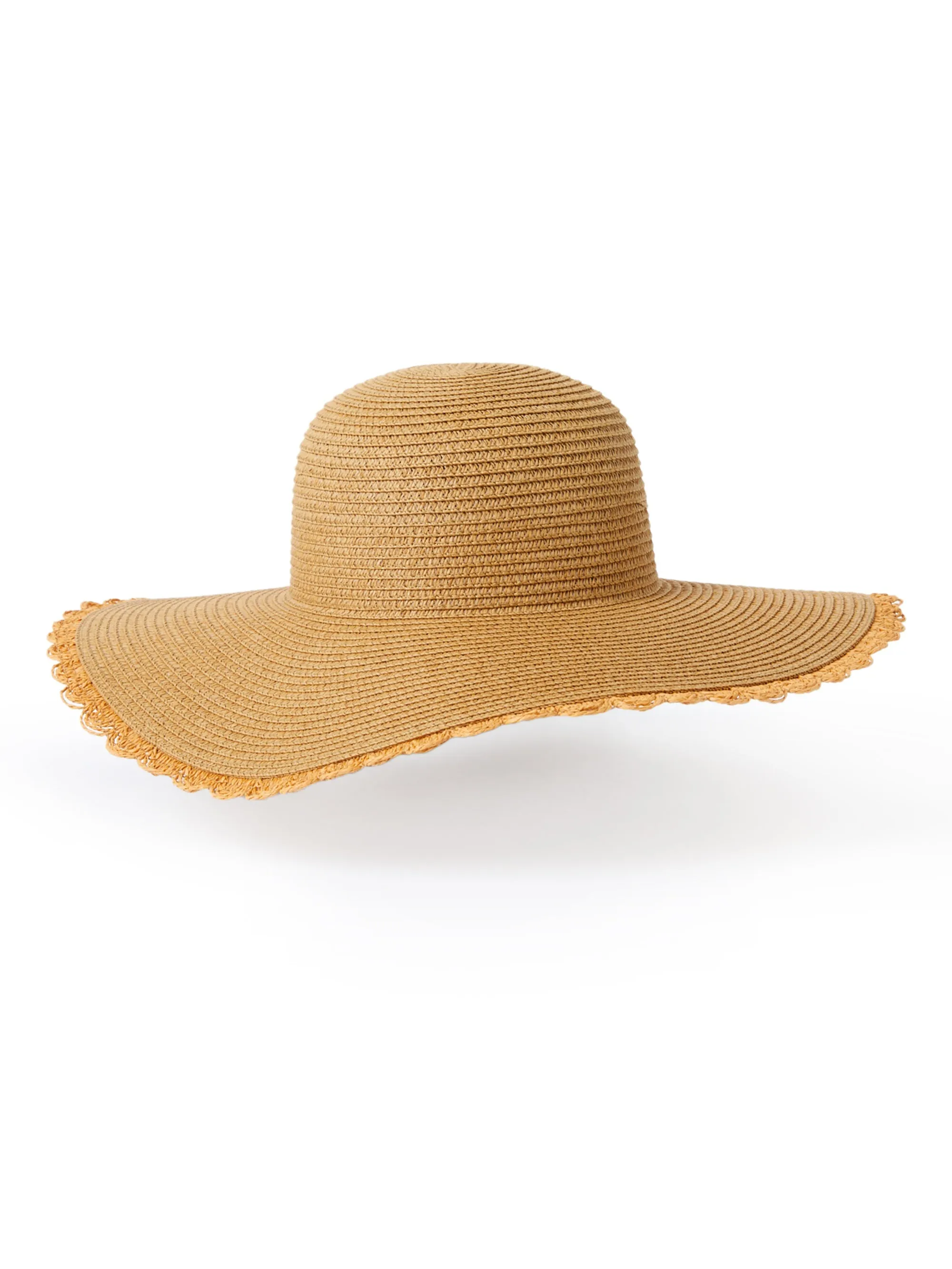 Scalloped Edge Straw Hat