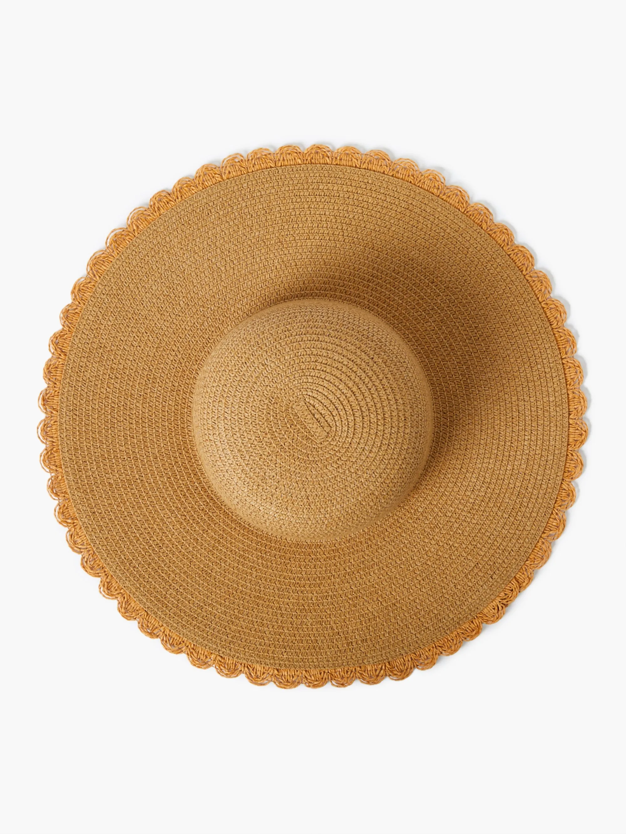 Scalloped Edge Straw Hat