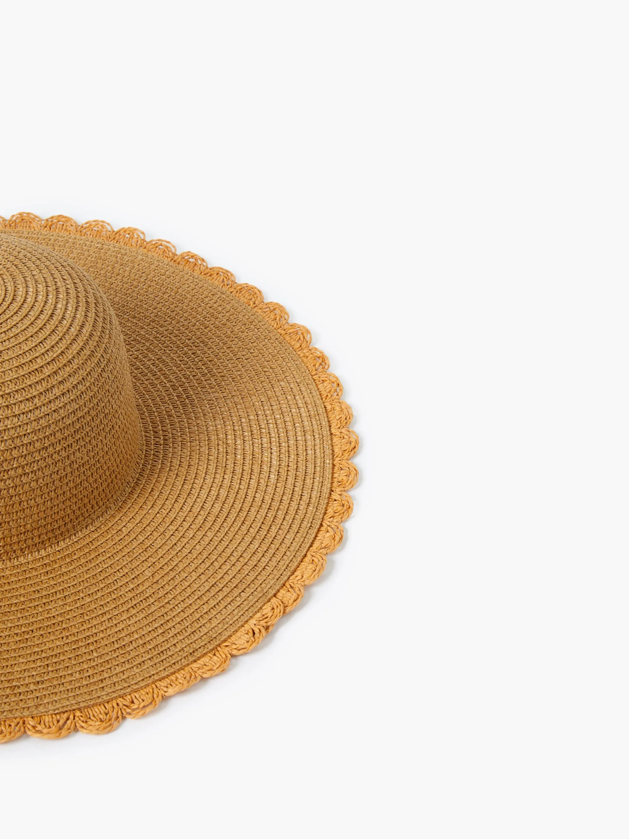 Scalloped Edge Straw Hat