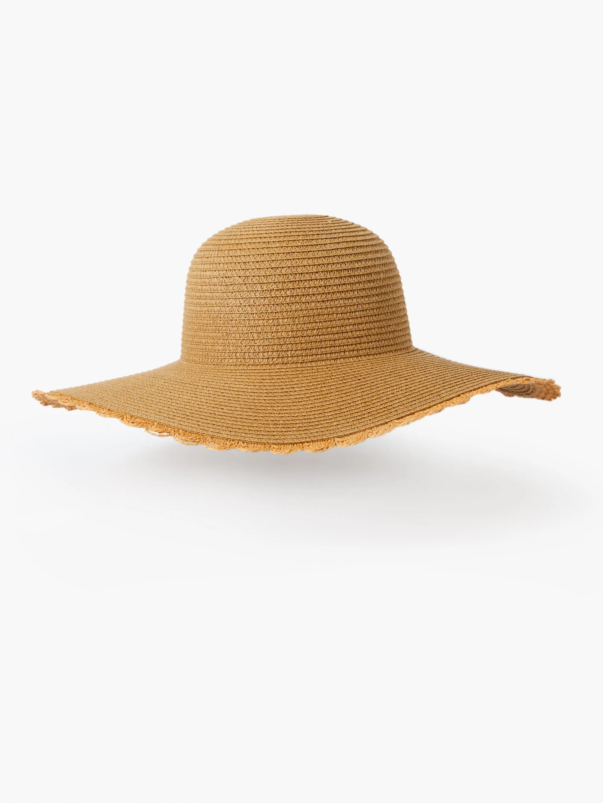 Scalloped Edge Straw Hat