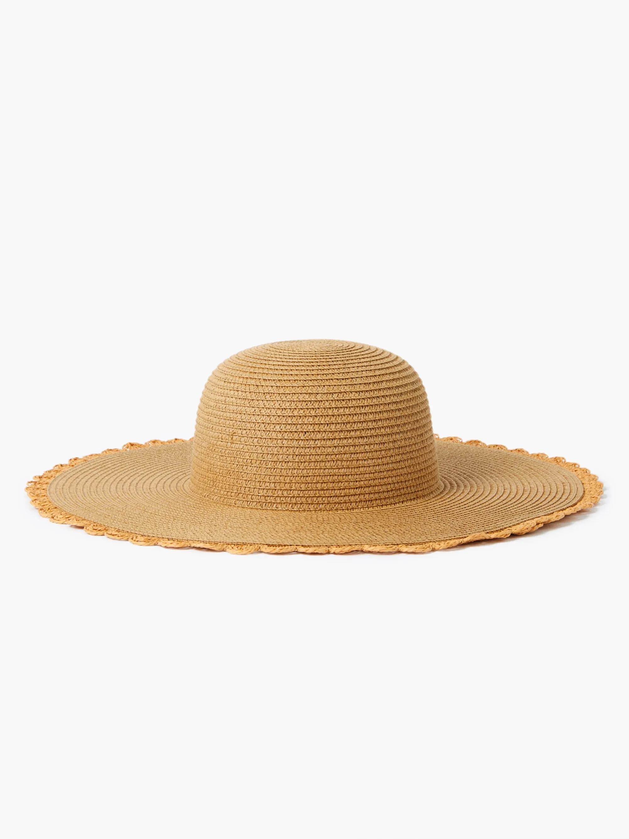 Scalloped Edge Straw Hat