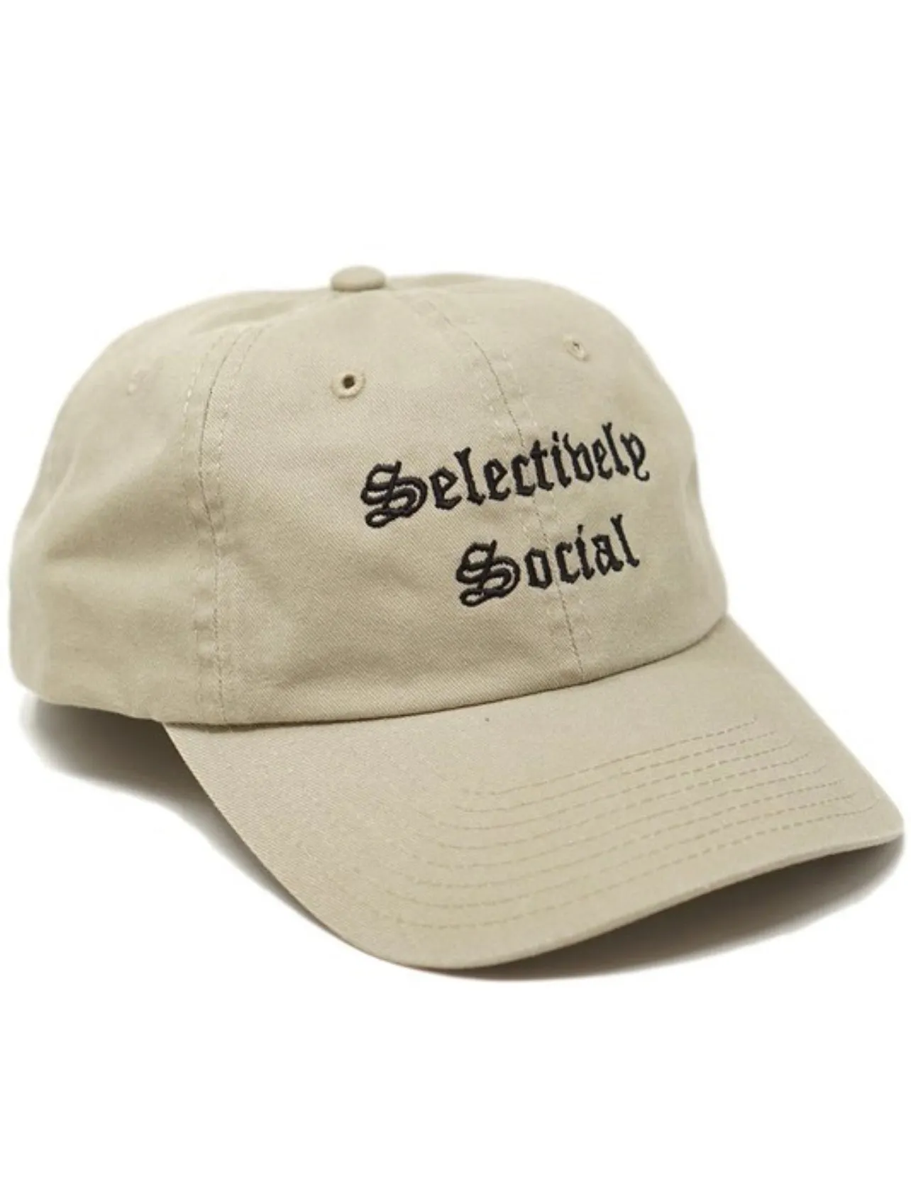 selectively social embroidered cap