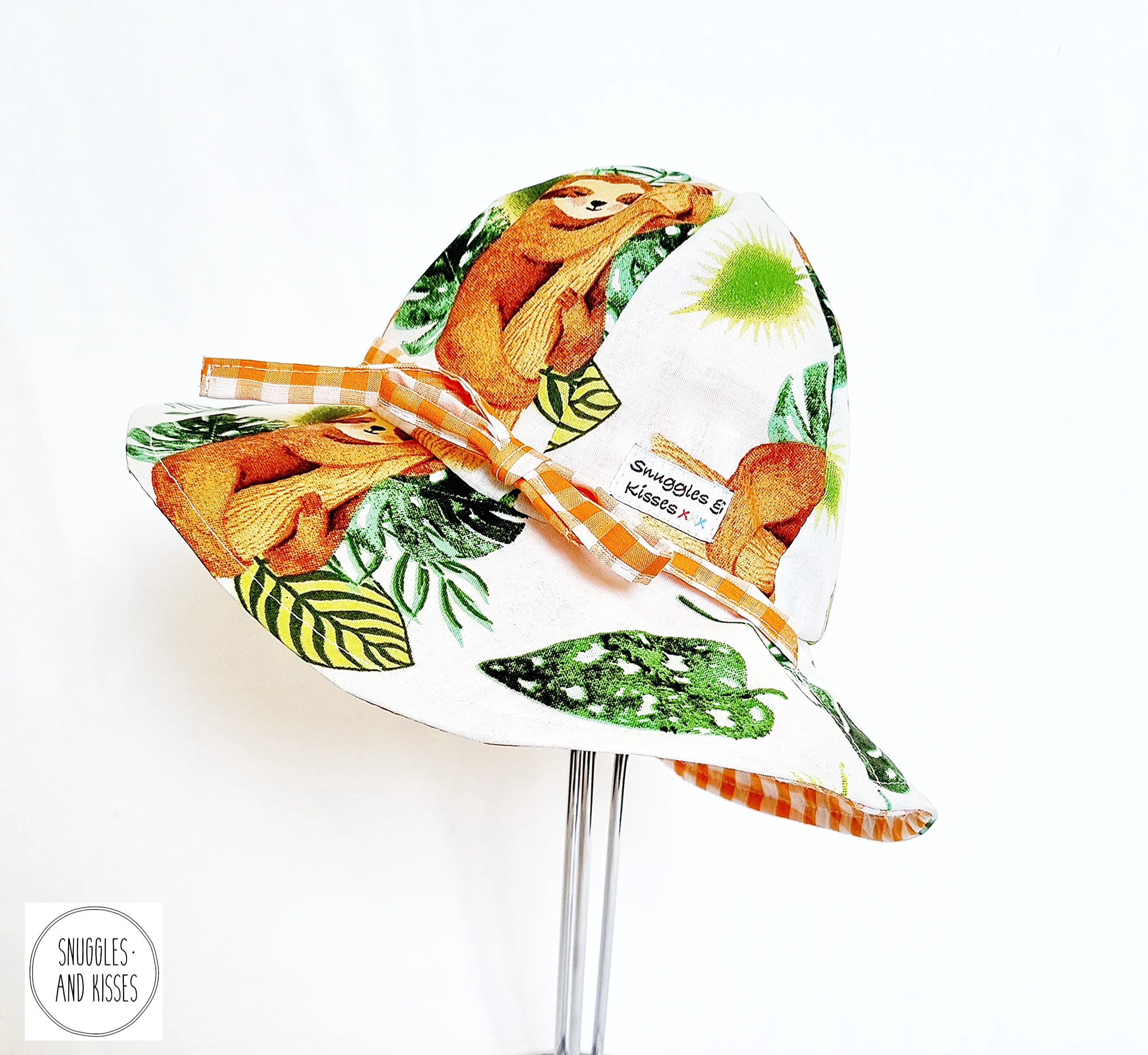 Sloth Print Reversible Sunhat-Wide Brim Style