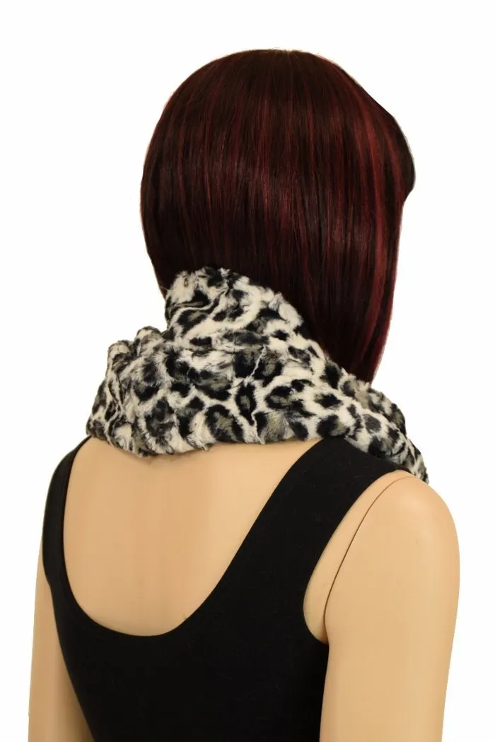 Snow Leopard Minky Infinity Scarf