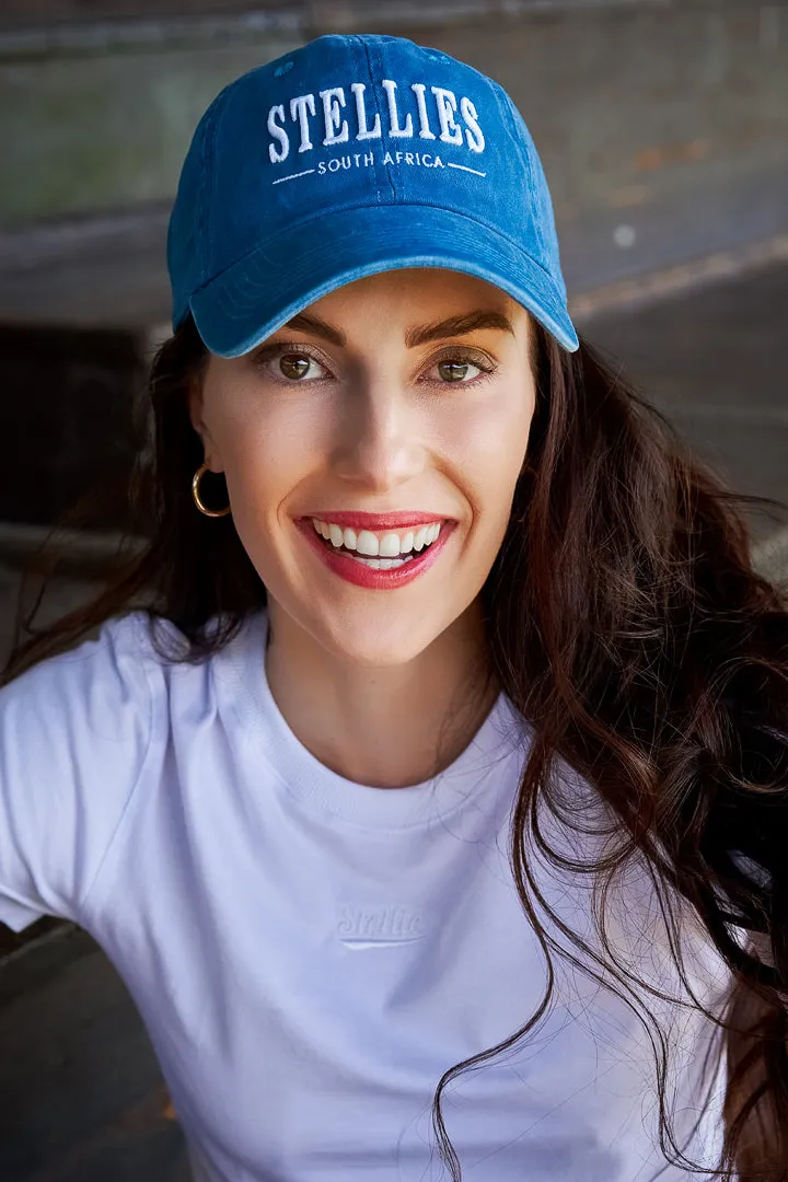 Stone-Washed Dad Cap in Aqua