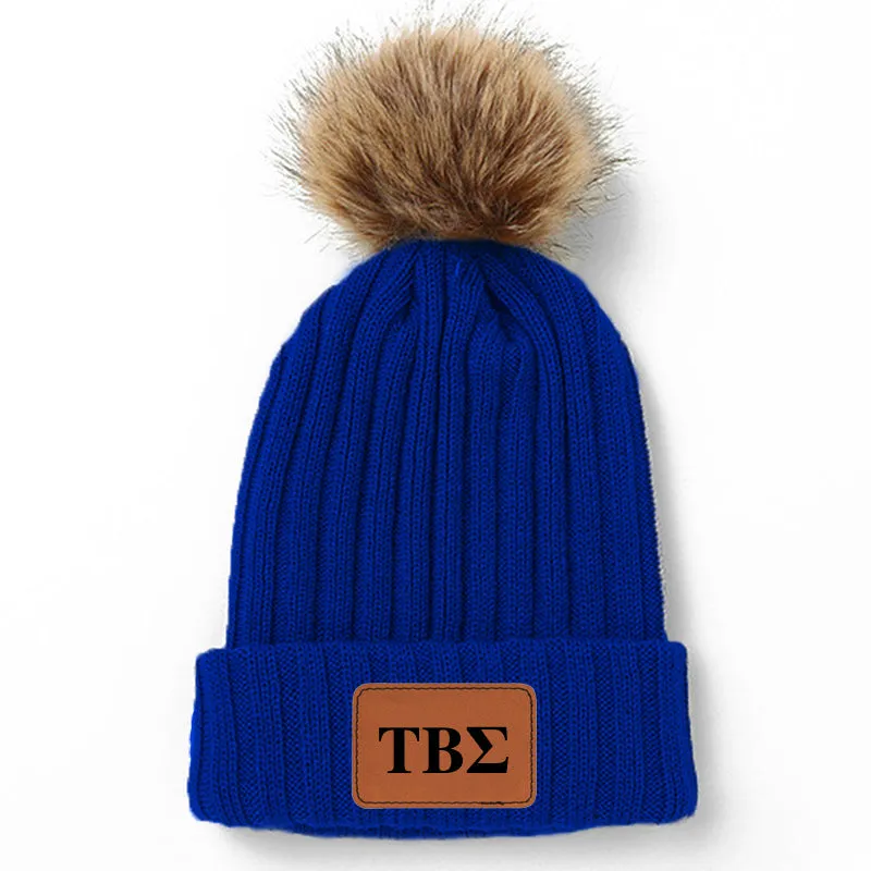 Tau Beta Sigma Pom Pom Beanie Hat