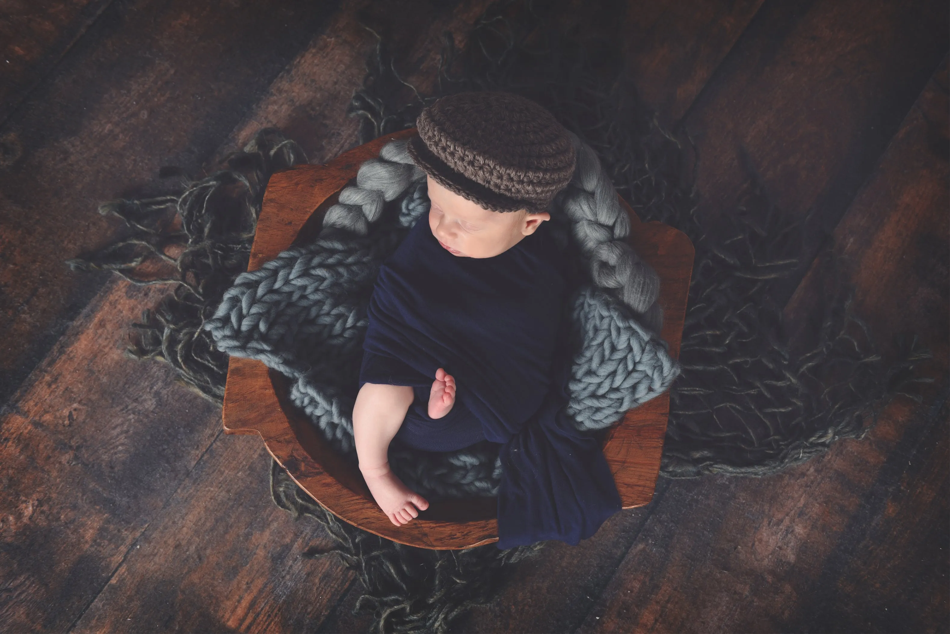 Taupe Irish wool newsboy hat