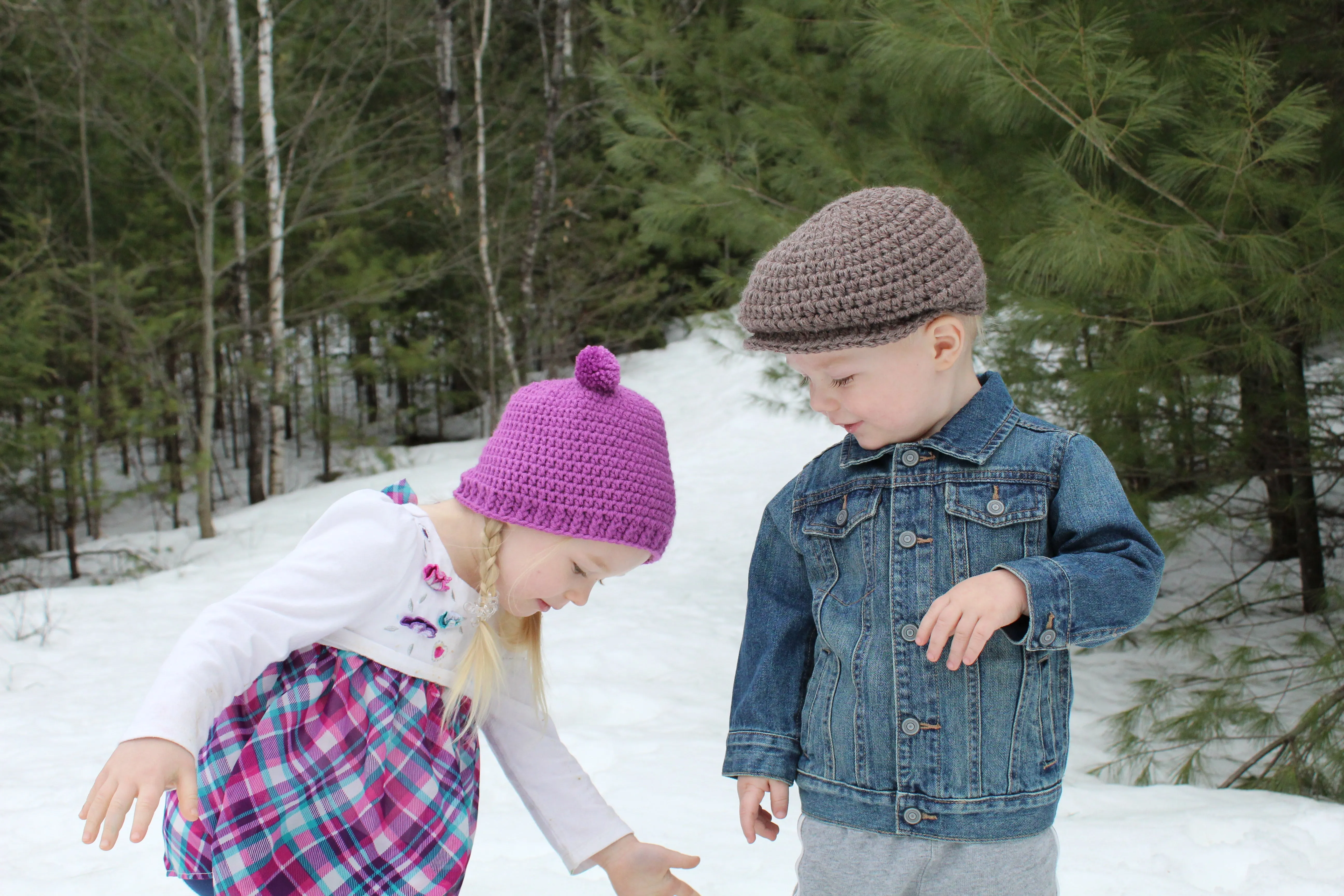 Taupe Irish wool newsboy hat