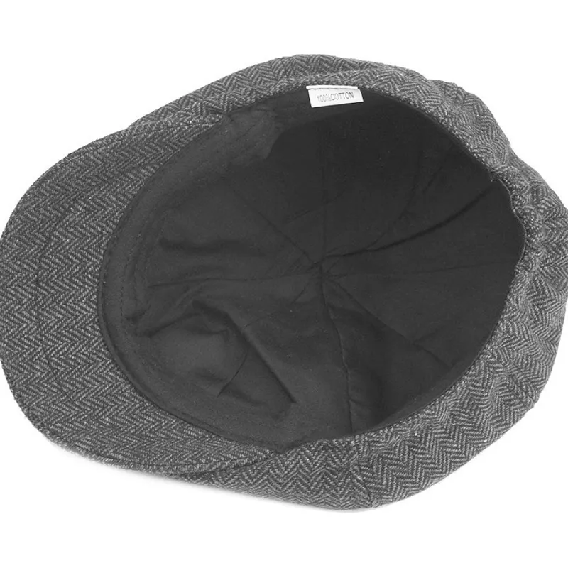 Wool Newsboy Caps Men Herringbone Flat Caps Gatsby Cap